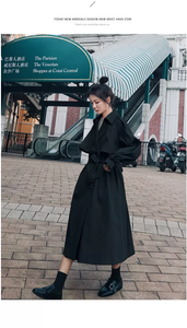 2022 Women Autumn New Design Elegant Windbreakers Slim Midi Trench Coats