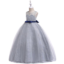 Load image into Gallery viewer, 120-170cm Children Formal Event Fancy Dress Girls Lace Puffy Tulle Long Birthday Party Performance Dress
