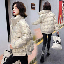 Load image into Gallery viewer, Woman Autumn Winter Wash Free Thick Short Padded Puffy Coat
