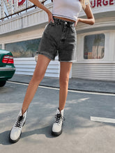 Carica l&#39;immagine nel visualizzatore di Gallery, Pantaloncini in denim slim a vita alta e larghi casual
