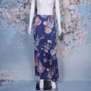 High End Floral Long Beach Skirts Casual Maxi Straight Skirt