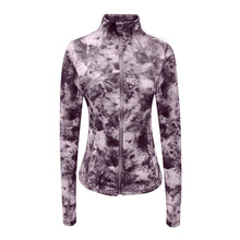 Load image into Gallery viewer, Women Autumn Winter Tie Dye Sports Gym Long Sleeve Zip Up Fitness Skinny Yoga Jackets
