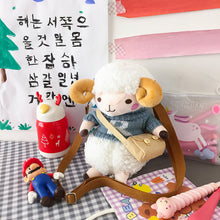 画像をギャラリービューアに読み込む, かわいいセーターヤギ人形漫画子供用スリングバッグ

