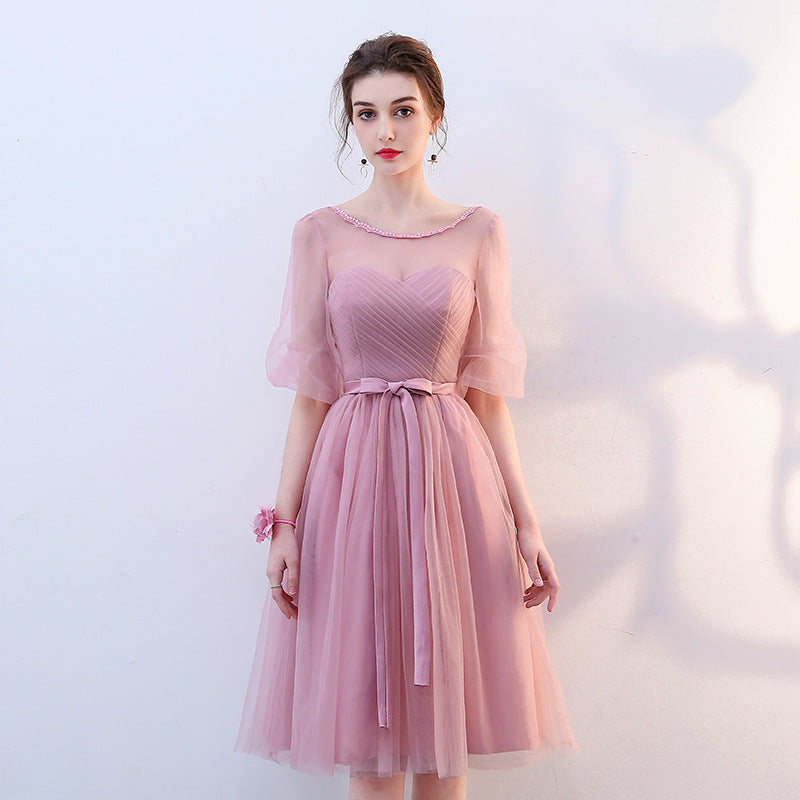 Multiple Designs Dusty Pink Blue Bridesmaid Marriage Evening Dress