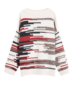 Casual Long Sleeve Knit Thick Women Acrylic Sweater