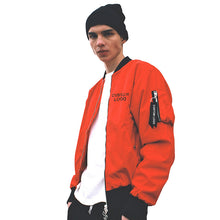 Load image into Gallery viewer, JM Men OEM custom zipper varsity letterman bomber Jacket
