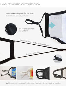 JAC-1 fashion custom washable dust mouth breathing cotton antipollution mask