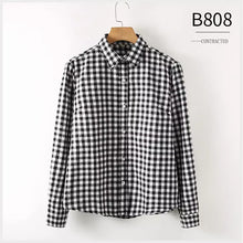 Load image into Gallery viewer, women cheap factory hot sales basic clothes instock brushed plaid flannel shirt
