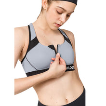 Laden Sie das Bild in den Galerie-Viewer, US/EU Size Stretch High Impact Yoga Bra Full Cover High Neck Fitness Women Sports Bra
