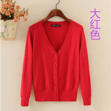 Load image into Gallery viewer, women multiple colors factory hot wholesale basic thin fine yarn office air-conditioner cardigan
