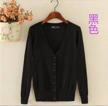 Load image into Gallery viewer, women multiple colors factory hot wholesale basic thin fine yarn office air-conditioner cardigan
