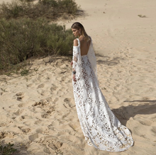 Load image into Gallery viewer, Summer White Rayon Loose Sexy Off Shoulder Beach Cover Up Dress Boho Long Strapless Maxi Dress

