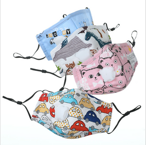 JAC-1 PM2.5 Anti-dust Kids Reusable Cotton Activated Carbon Filter Valve Mouth Cover Face Mask
