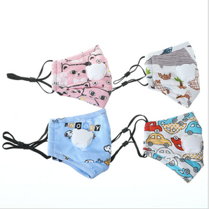 JAC-1 PM2.5 Anti-dust Kids Reusable Cotton Activated Carbon Filter Valve Mouth Cover Face Mask