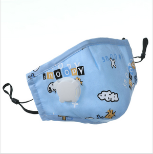 JAC-1 PM2.5 Anti-dust Kids Reusable Cotton Activated Carbon Filter Valve Mouth Cover Face Mask