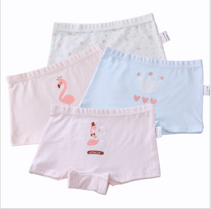 Kids Girls Hight Quality Stock 3-14Y Years Cartoon Printed Underwear Boxers