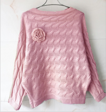 Laden Sie das Bild in den Galerie-Viewer, Pullover women sweaters new winter fashion slash neck cable knit sweater

