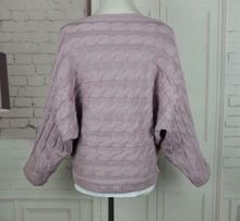 Laden Sie das Bild in den Galerie-Viewer, Pullover women sweaters new winter fashion slash neck cable knit sweater
