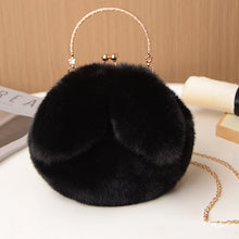 Load image into Gallery viewer, Princess Faux Fur Rabbit Ear Handbag Chain Sling Clutch Bag
