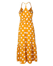 Load image into Gallery viewer, Polka Dot Spaghetti Strap Beachwear Vacation Dress

