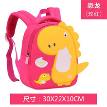 Load image into Gallery viewer, Kindergarten Boys 2-3Y Girls Cartoon Dinosaur Backpack Schoolbag
