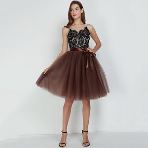 7-layer 65cm Puffy Tutu A Line Tulle skirt