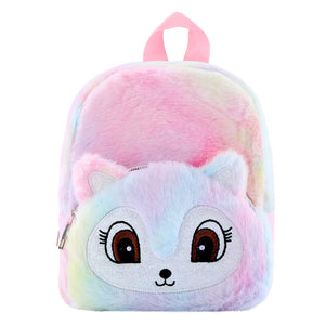 Unicorn Plush Small Schoolbag Gilrs Casual Cartoon Backpack Storage Bag