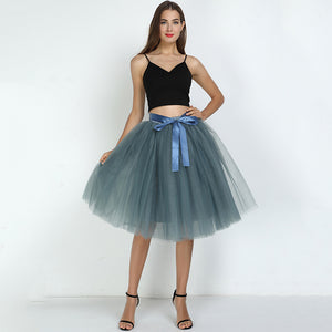 7-layer 65cm Puffy Tutu A Line Tulle skirt