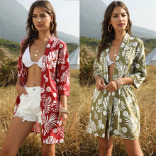 Load image into Gallery viewer, Beachwear Kimono Floral Chiffon Cover Ups
