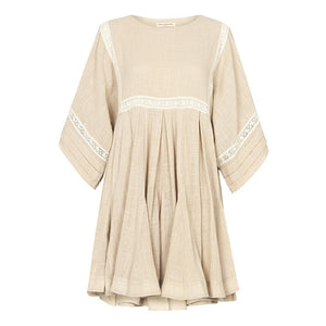 Factory sale short mini casual summer pleat dresses plus size loose cotton dress